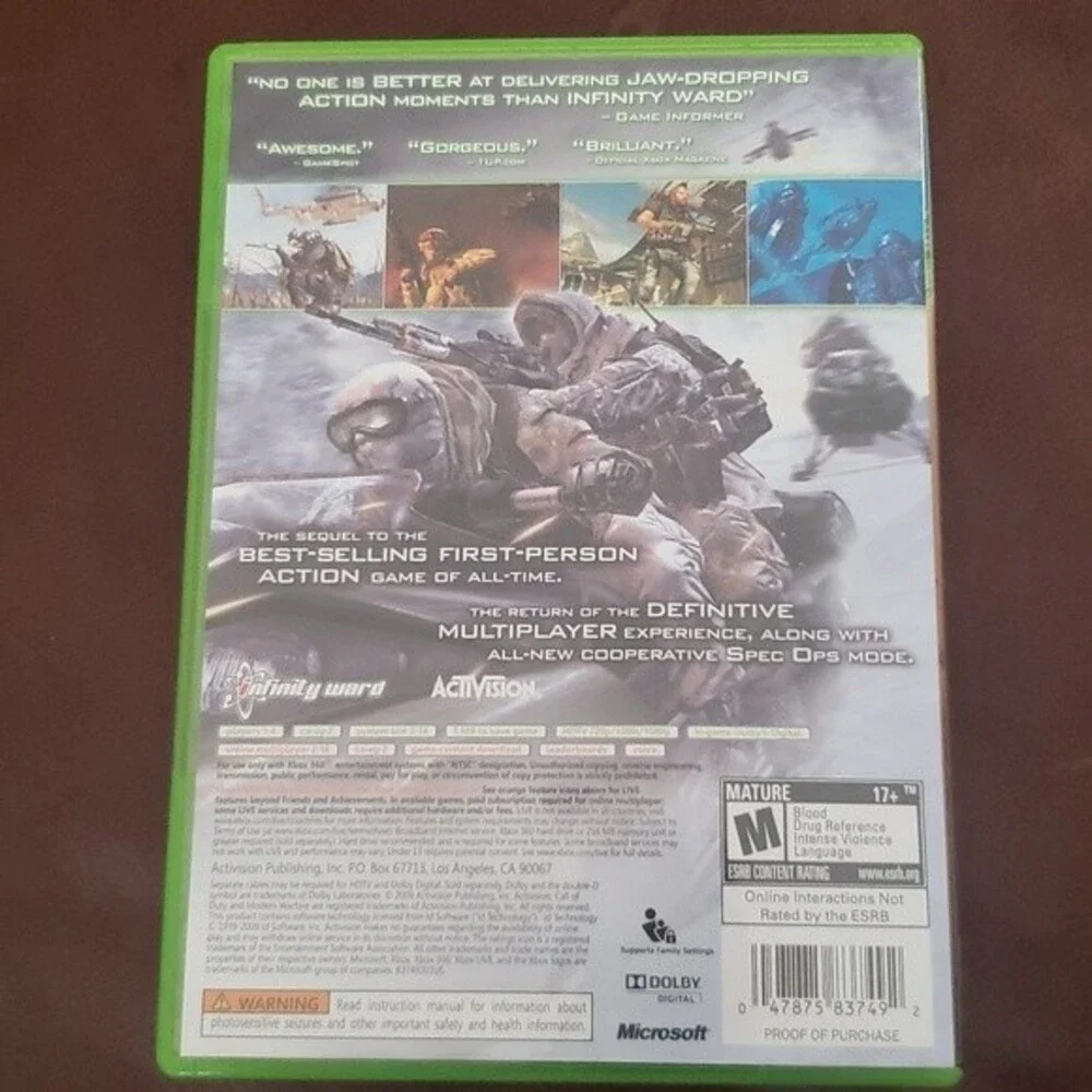XBOX 360 Call of Duty Modern Warfare  2